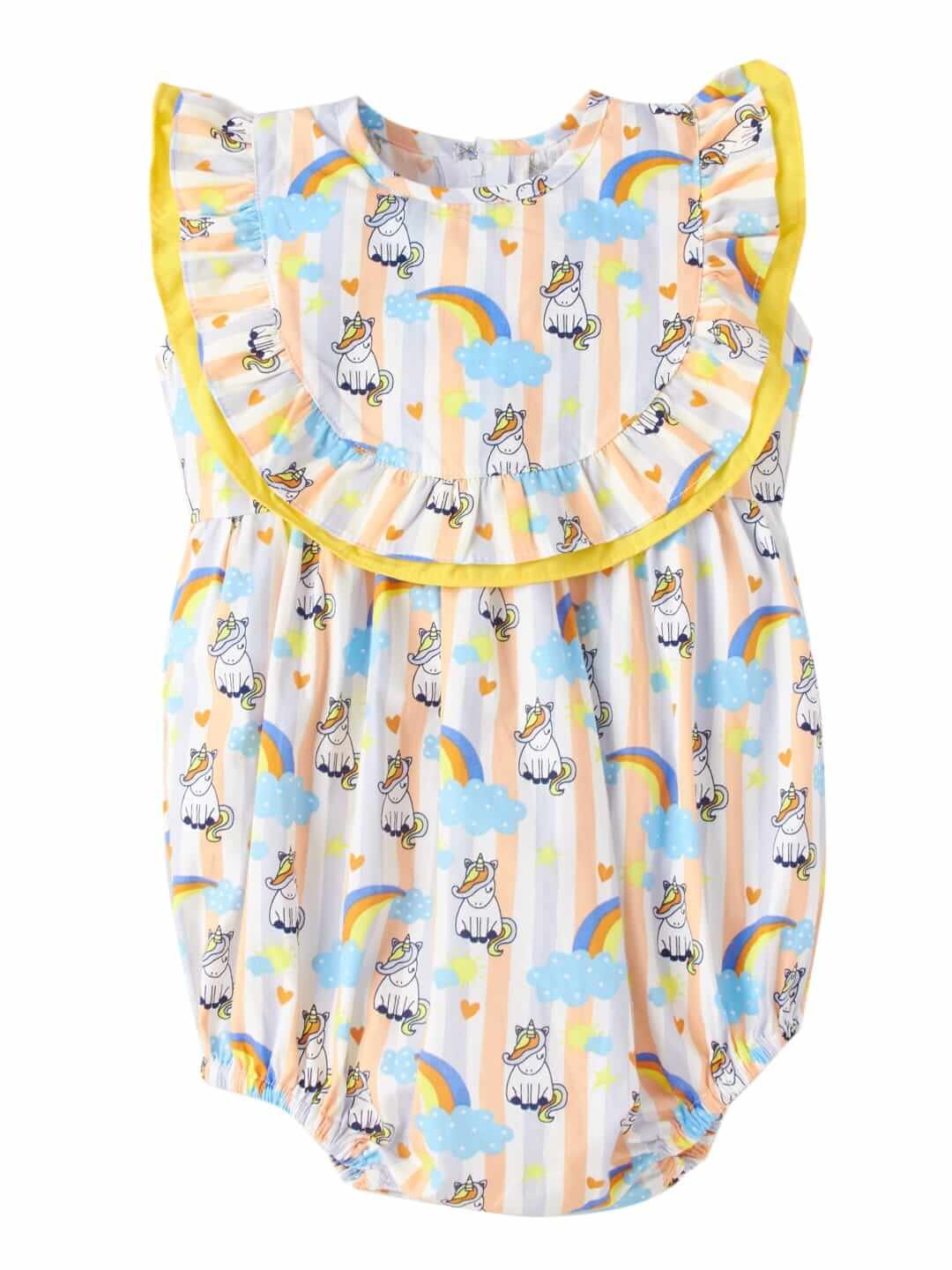 Baby Girls Romper Set, Ruffle Sleeve Onesie, Newborn Bodysuit Romper Jumpsuit, Soft Comfortable Infant Clothes Dress, Cute Outfit for Baby Girls, Perfect Newborn Gift Set