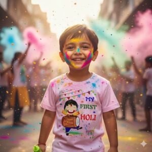 my first holi tshirt for kids
