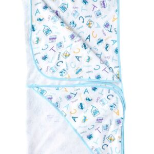 Baby Flannel hooded towels for new born Alphabets Printed Bath Towel for Boys and Girls Infants kids towel