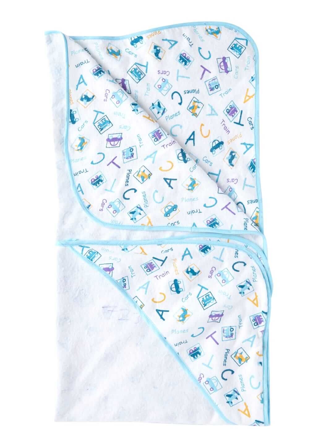 Baby Flannel hooded towels for new born Alphabets Printed Bath Towel for Boys and Girls Infants kids towel