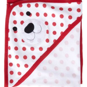 Baby Flannel Hooded Towels for Newborn – Soft & Absorbent Polka Dot Printed Bath Towel for Boys and Girls, Infant Hooded Towel for Comfortable Bath Time