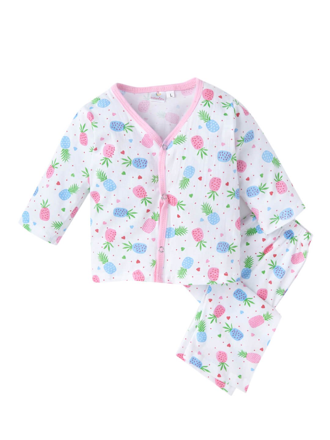 Top bottom baby Jhabla Set Full Sleeve Pure Cotton | Babywish