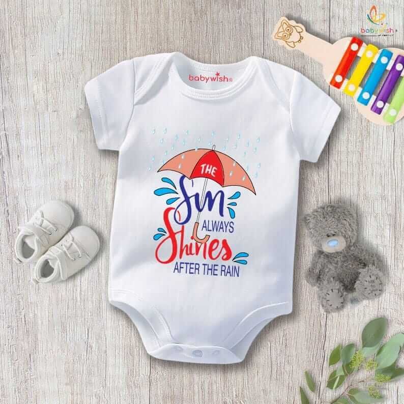 Baby Newborn Monsoon Bodysuits Romper Half Sleeve Envelope Neck Onesies Rainfall Outfit – Cute, Comfortable, Lightweight Baby Clothes 0-12 Months