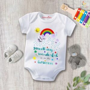 Baby Newborn Monsoon Bodysuits Romper Half Sleeve Envelope Neck Onesies Rainfall Outfit – Lightweight, Breathable & Cozy Baby Clothes for 0-12 Months