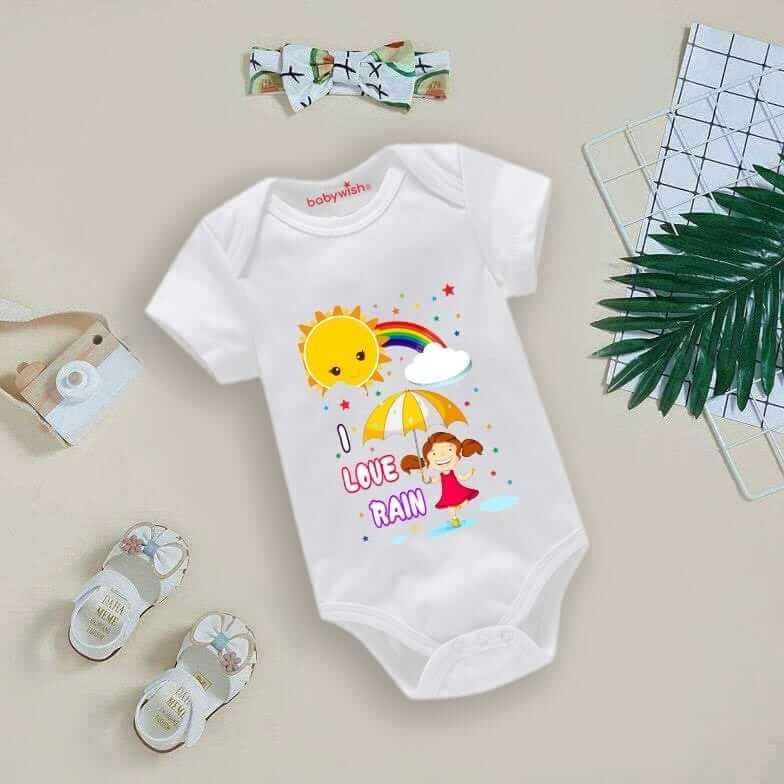 Baby Newborn Monsoon Bodysuits Romper Half Sleeve Envelope Neck Onesies Rainfall Outfit – Soft, Breathable & Comfortable Baby Clothes for 0-12 Months