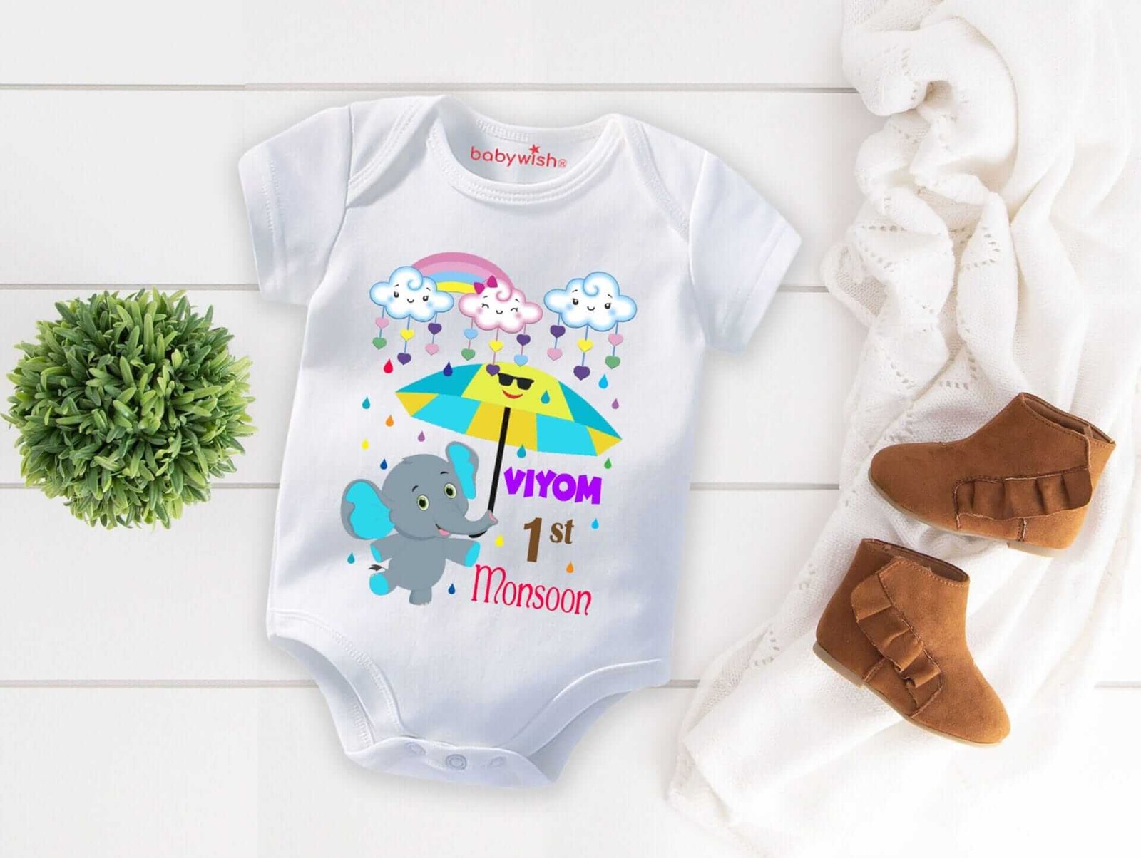 Baby Newborn Monsoon Bodysuits Romper Half Sleeve Envelope Neck Onesies Rainfall Outfit – Cute, Comfortable & Breathable Baby Clothes for 0-12 Months