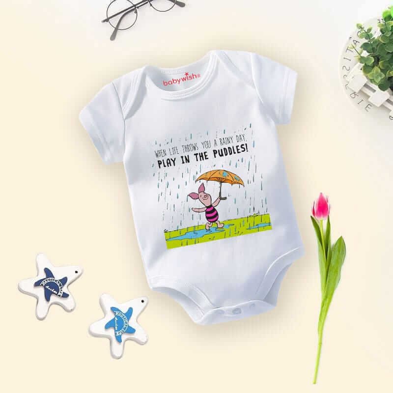 Baby Newborn Monsoon Bodysuits Romper Half Sleeve Envelope Neck Onesies Rainfall Outfit – Soft, Breathable & Comfortable Baby Clothes for 0-12 Months