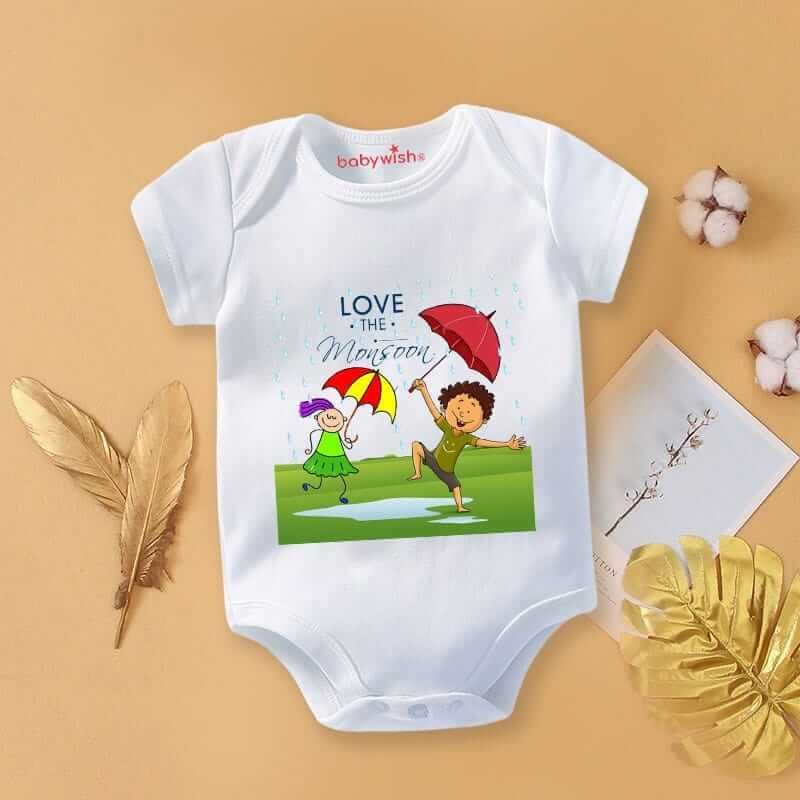 Baby Newborn Monsoon Bodysuits Romper Half Sleeve Envelope Neck Onesies Rainfall Outfit – Soft, Comfortable & Breathable Baby Clothes for 0-12 Months