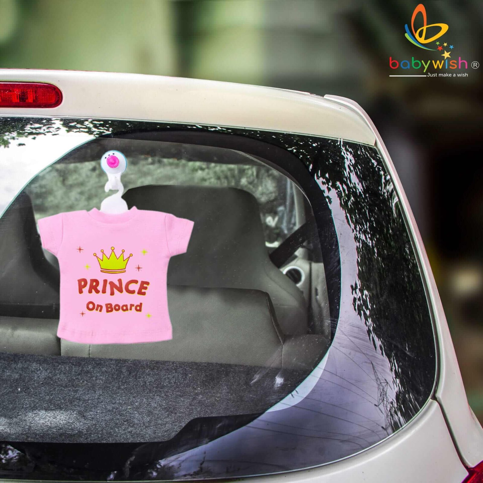 Baby on Board Car Decals Cloth – Safety Sign Board with Hanger & Vacuum Suction Cup, Easy to Install, Highly Visible Baby Warning Sign for Cars, Keep Your Little One Safe