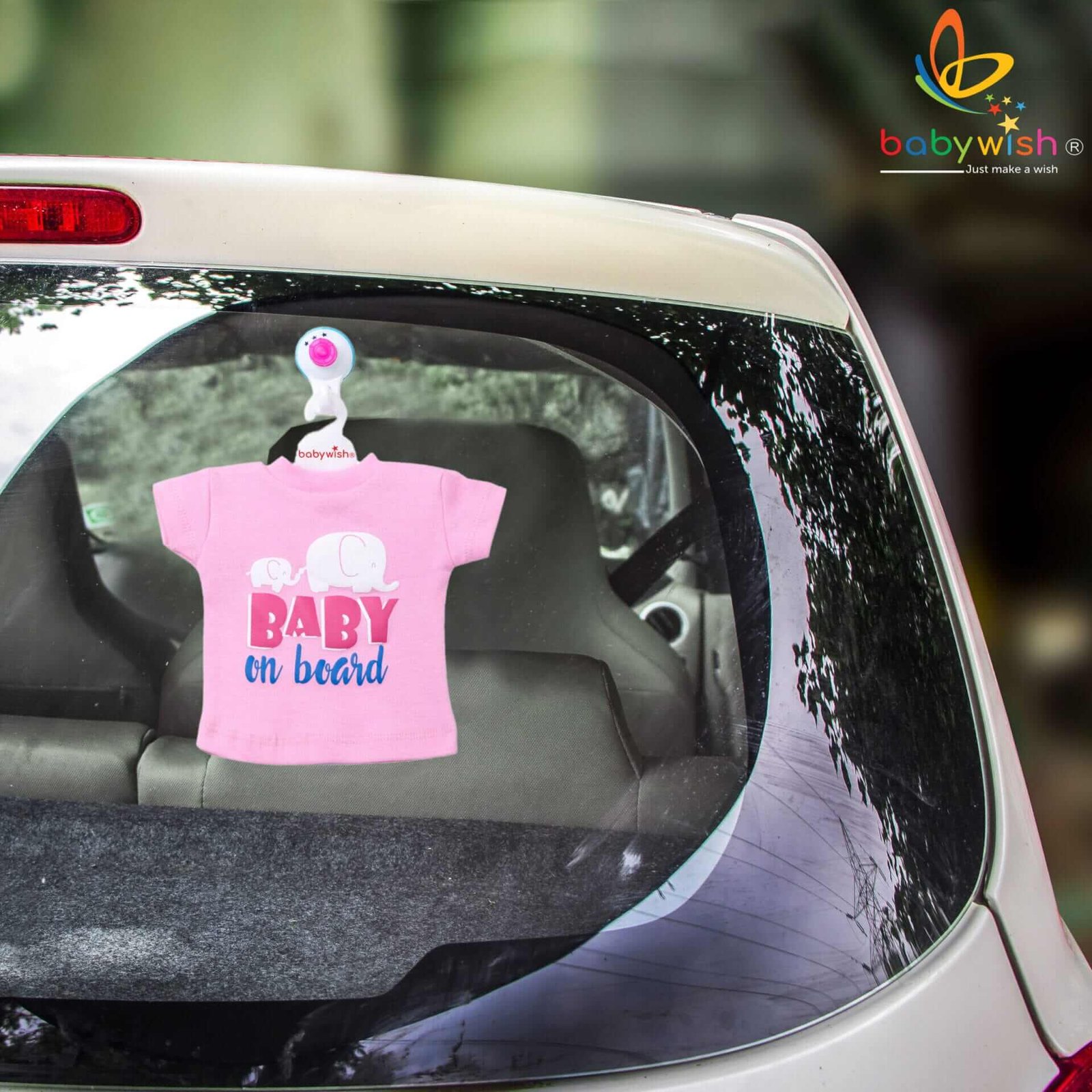 Baby on Board Car Decals Cloth – Safety Sign Board with Hanger & Vacuum Suction Cup, Easy-to-Install Baby Warning Sign, Highly Visible for Cars, Keep Your Child Safe While Driving