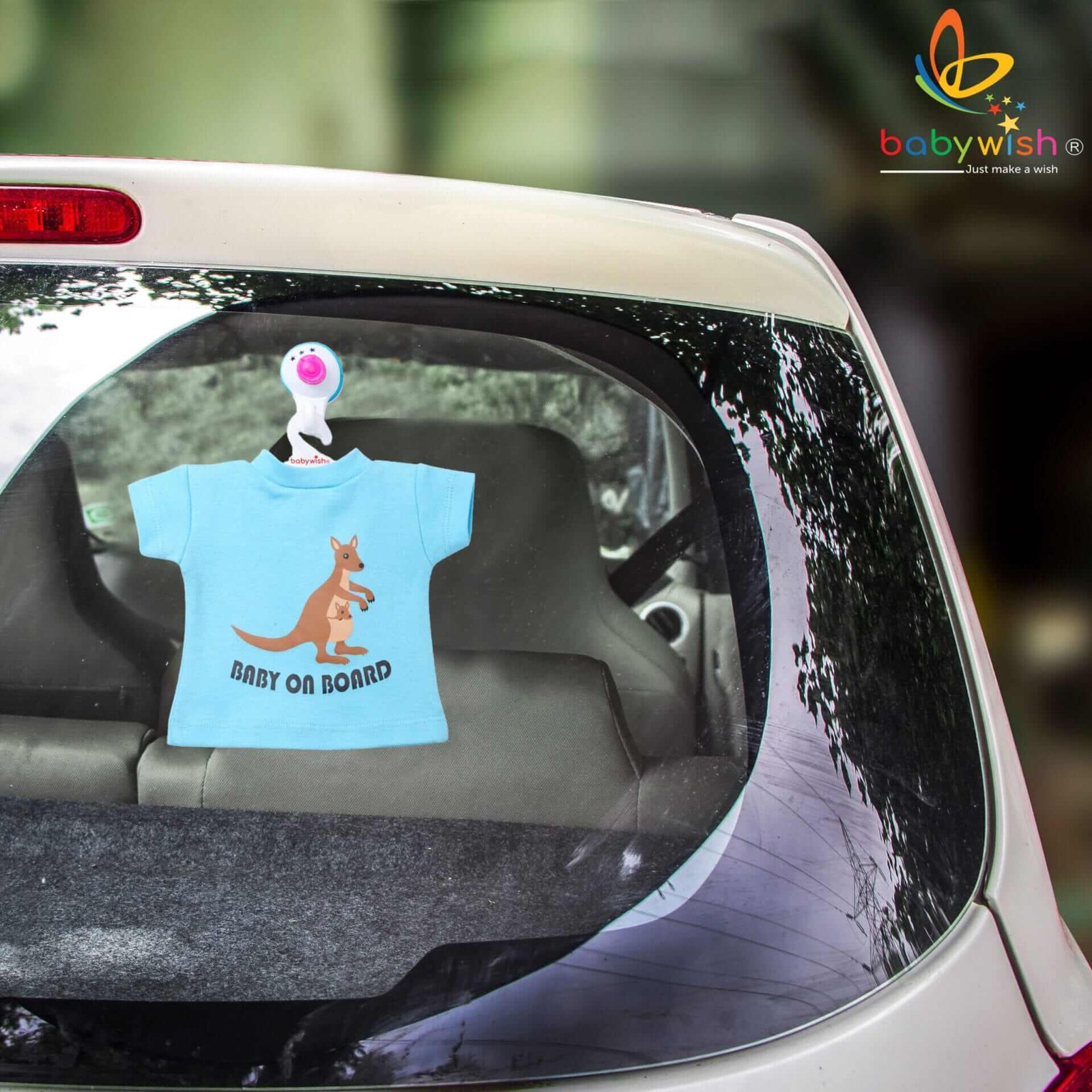 Baby on Board Car Decals Cloth – Safety Sign Board with Hanger & Vacuum Suction Cup, Easy to Install, Highly Visible Baby Warning Sign for Cars, Keep Your Little One Safe on the Road