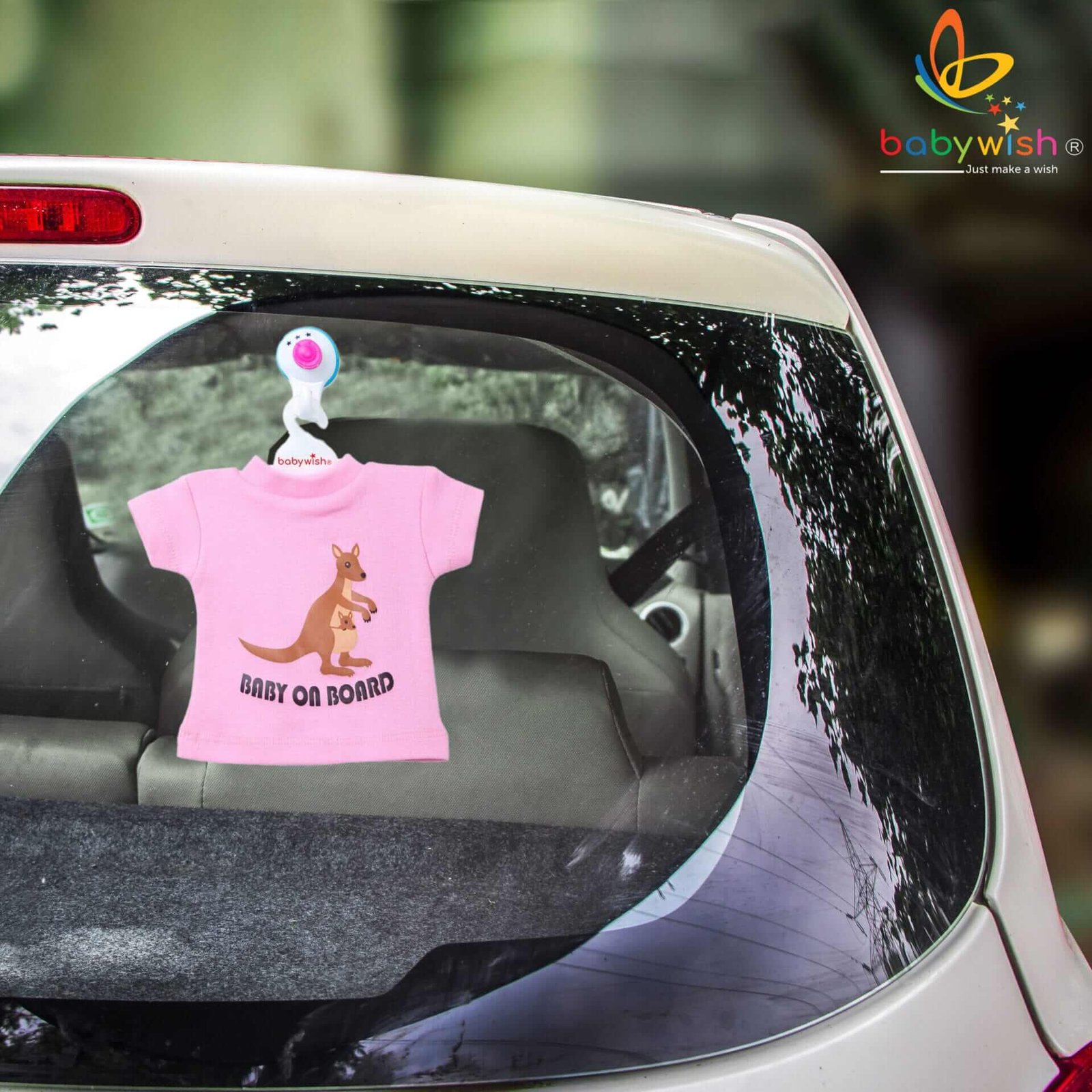 Baby on Board Car Decals Cloth – Safety Sign Board with Hanger & Vacuum Suction Cup, Highly Visible Baby Warning Sign for Cars, Easy Installation to Keep Your Little One Safe