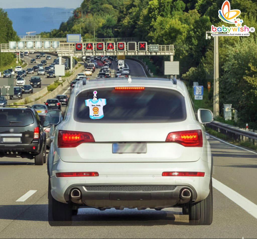 Baby inside car awareness sign
