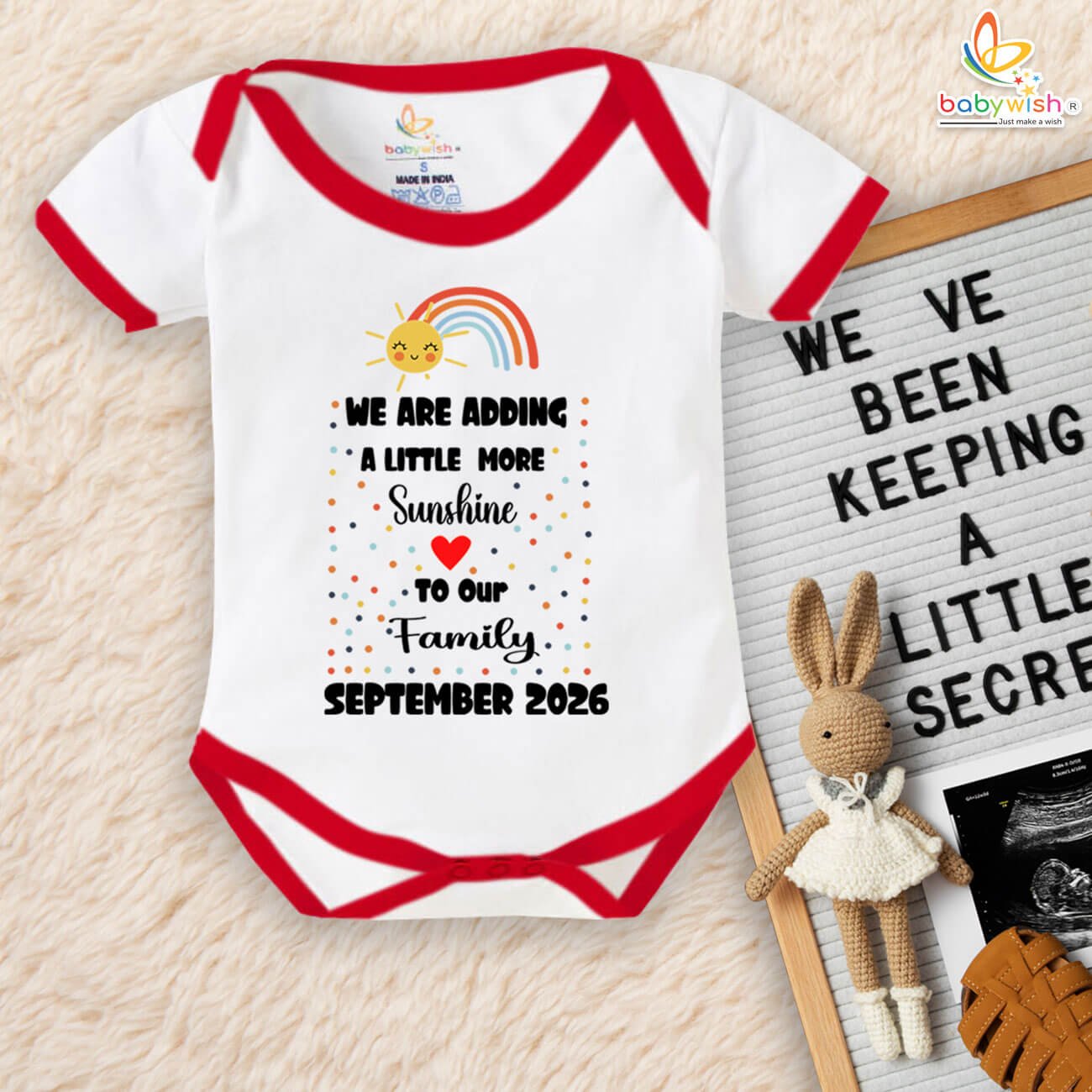 Pregnancy Announcement Onesie | Cute Baby Reveal Outfit | Newborn Cotton Romper |0-3 Months | Babywish