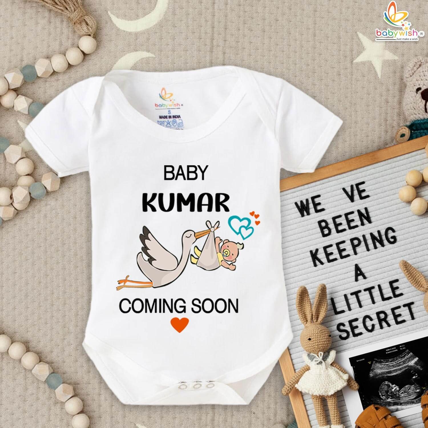 Baby Soft Cotton Newborn Pregnancy Announcement Outfit – Cute Pregnancy Announcement Gift for Husband  - Cotton  Baby Reveal Romper- Babywish