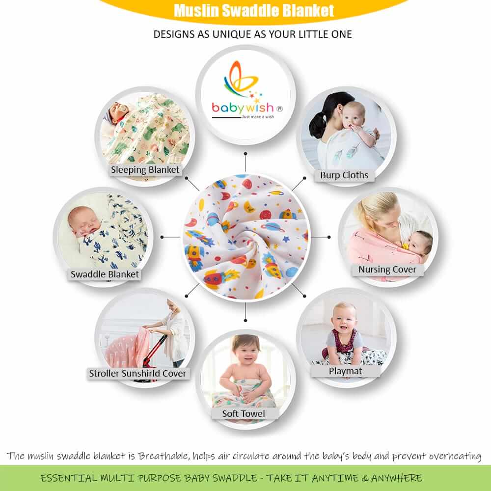 White Color Baby Vehicle Print Cotton Bedsheet for Newborn Babies White Color | Soft Breathable Baby Bedding Sheet | Babywish - Image 6