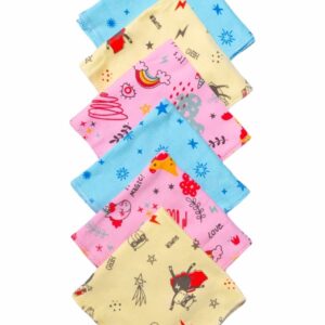 Multicolor Printed Organic Muslin Baby Washcloth Set for Newborn Babies | Babywish