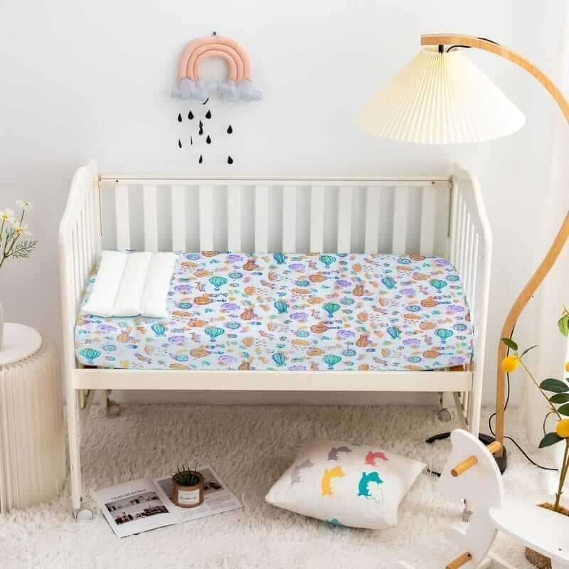 Baby Waterproof Bed Mattress Protector Orange Drysheet | Soft, Breathable, Waterproof Crib Bed Sheet Protector for Newborns and Toddlers | Hypoallergenic, Easy Wash