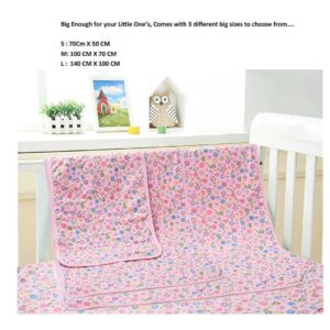 Baby Waterproof Bed Mattress Protector Pink Drysheet | Soft, Breathable, Waterproof Crib Bed Sheet Protector for Newborns and Toddlers | Hypoallergenic, Easy to Wash