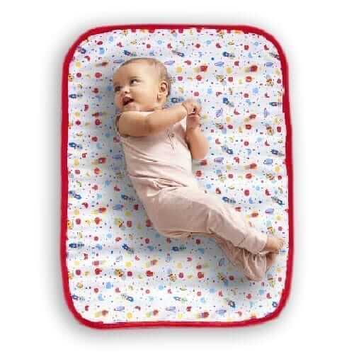 Baby Waterproof Bed Mattress Protector Red Drysheet | Soft, Breathable, Waterproof Crib Bed Sheet Protector for Newborns and Toddlers | Hypoallergenic, Easy to Wash