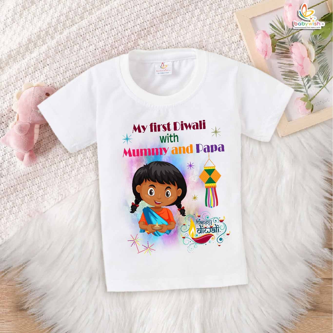 Babywish Baby Diwali T-shirt My First Diwali My First Diwali Festival