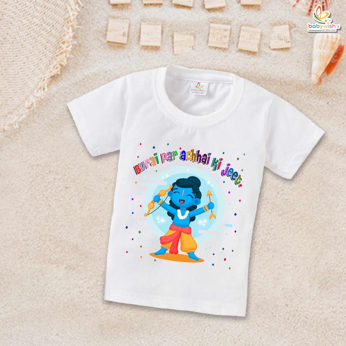 Babywish Baby Navratri T-shirt My First Dussehra Burai Par Achhai ki Jeet