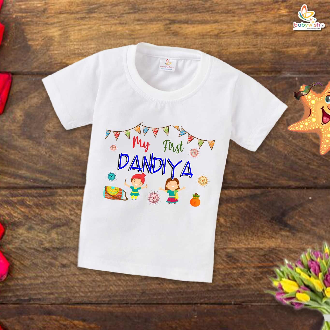 Babywish Baby Navratri T-shirt My First Dussehra My First Dandiya