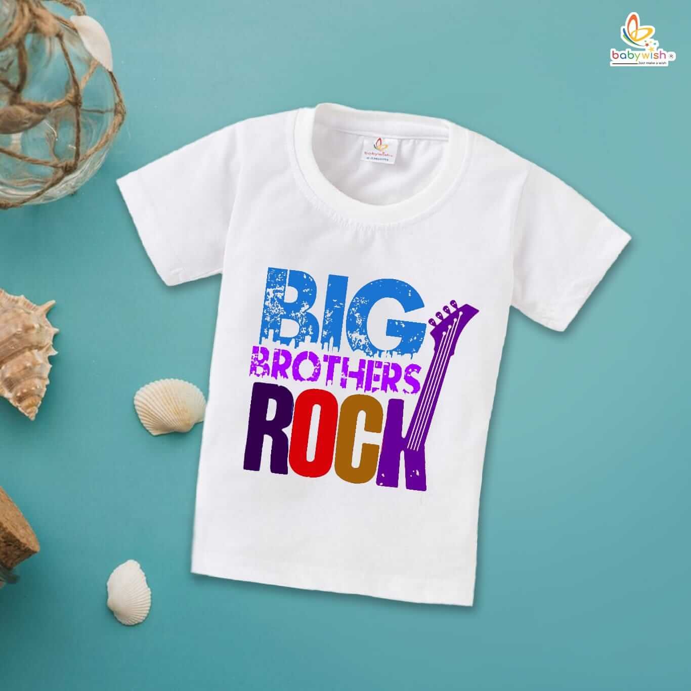 Rakshabandhan T-Shirt for Kids, Brother Sister Matching Outfit, Cute Rakhi Festival Gift Tee, Half Sleeve Cotton Topwear for Boys & Girls – Babywish