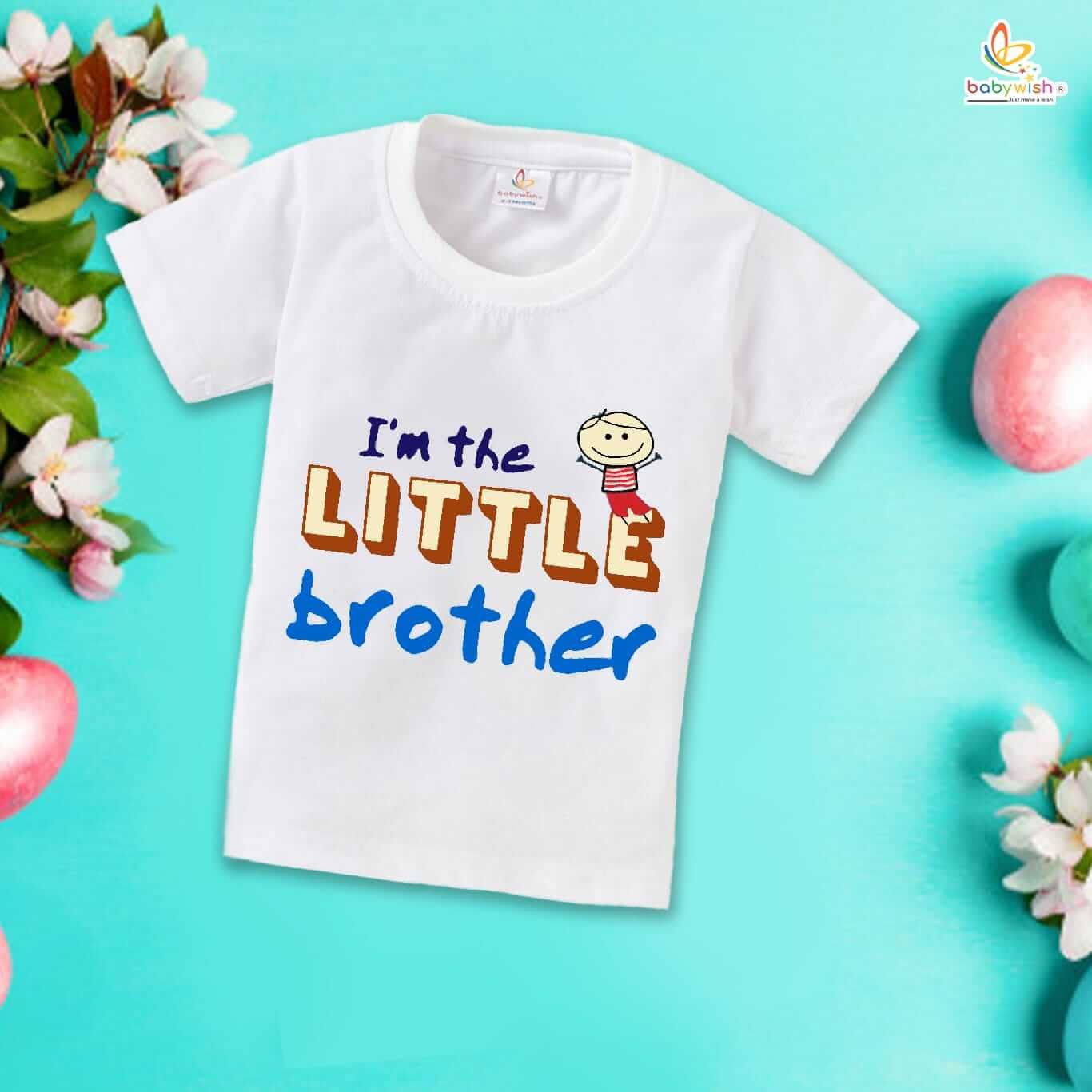 Rakshabandhan T-Shirt for Kids, Brother Sister Matching Outfit, Cute Rakhi Festival Gift Tee, Half Sleeve Cotton Topwear for Boys & Girls – Babywish