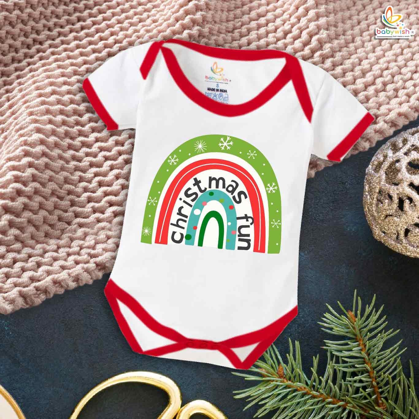 Babywish Christmas Romper Clothes for Babies, My First Merry Christmas Bodysuits, Christmas Star Theme Celebrations Newborn Outfit, Cute Holiday Onesies for Boys & Girls