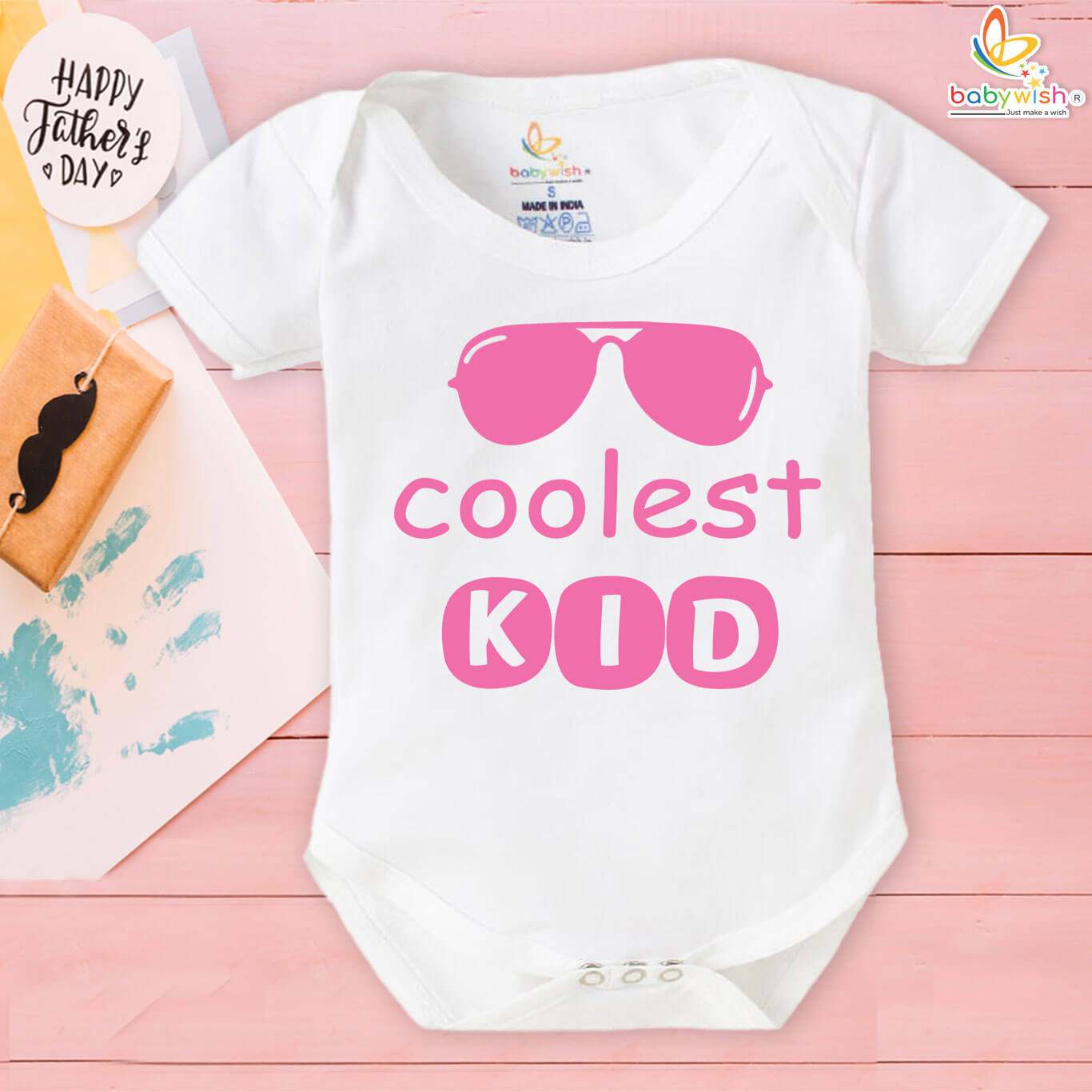 Coolest Kid baby romper for Father's Day – trendy gift for dad by Babywish