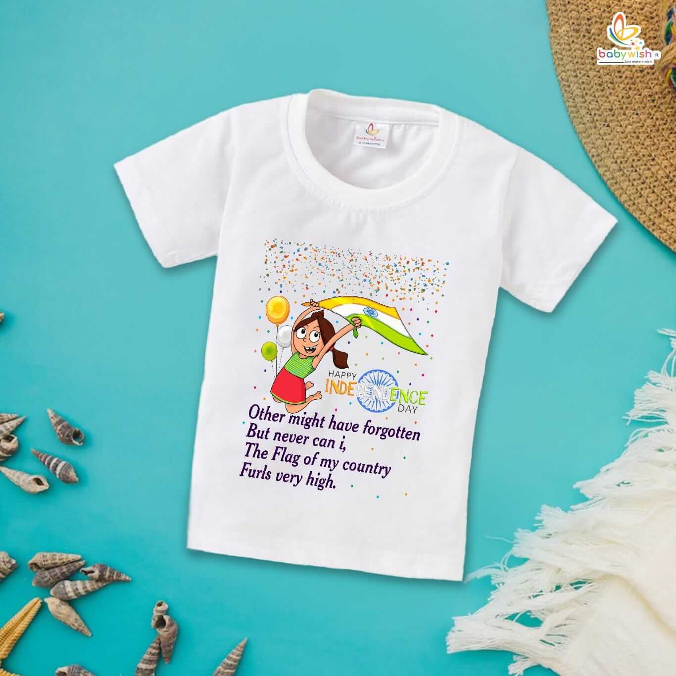 Babywish Independence Day T-Shirt for Boys and Girls 15th August T-Shirts HAPPY INDEPENDENCE DAY