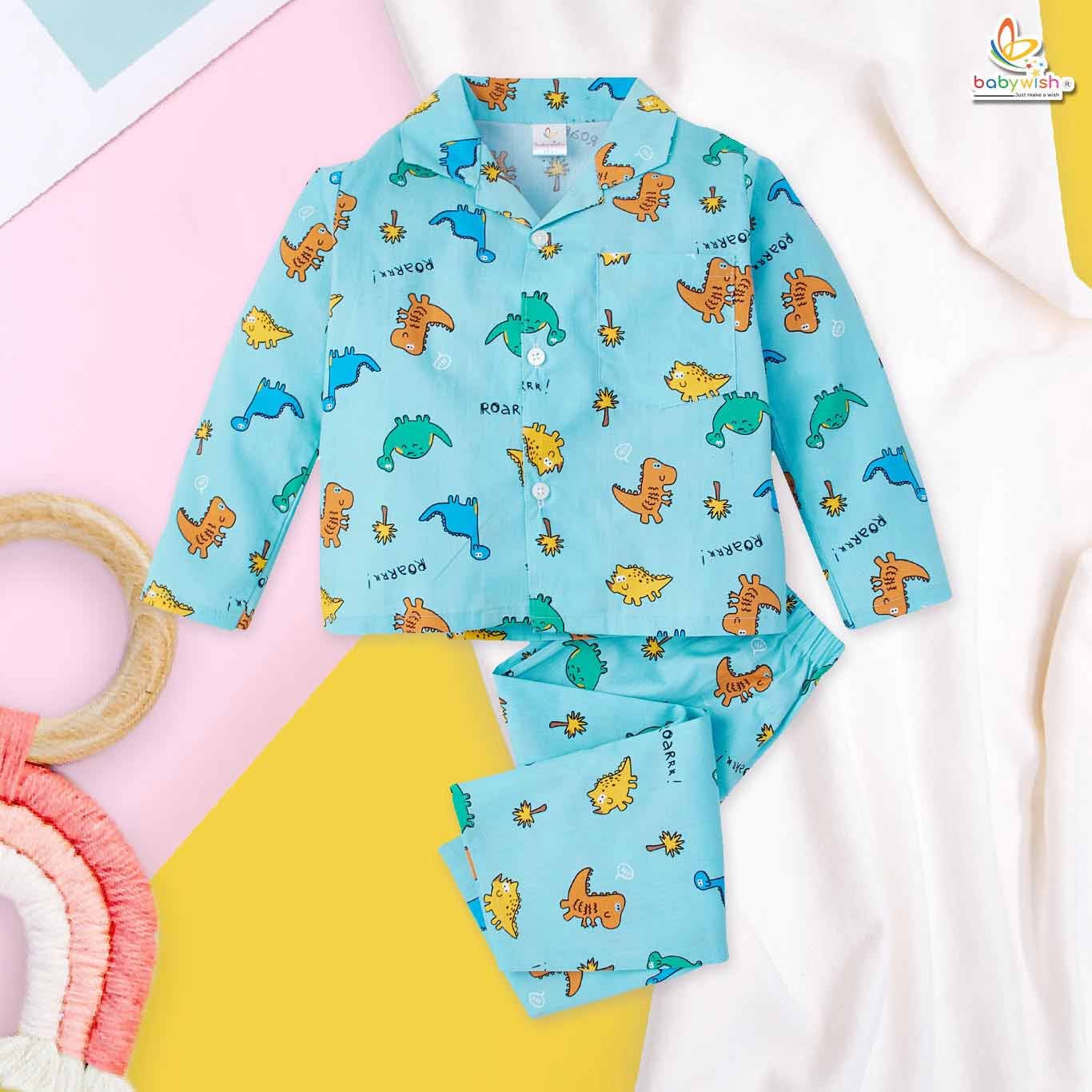 Babywish Kids Sleepsuit for Baby Boy’s and Girl’s Topwear and Pajamas Set Long Sleeve Sleepwear Baby Clothing Sets