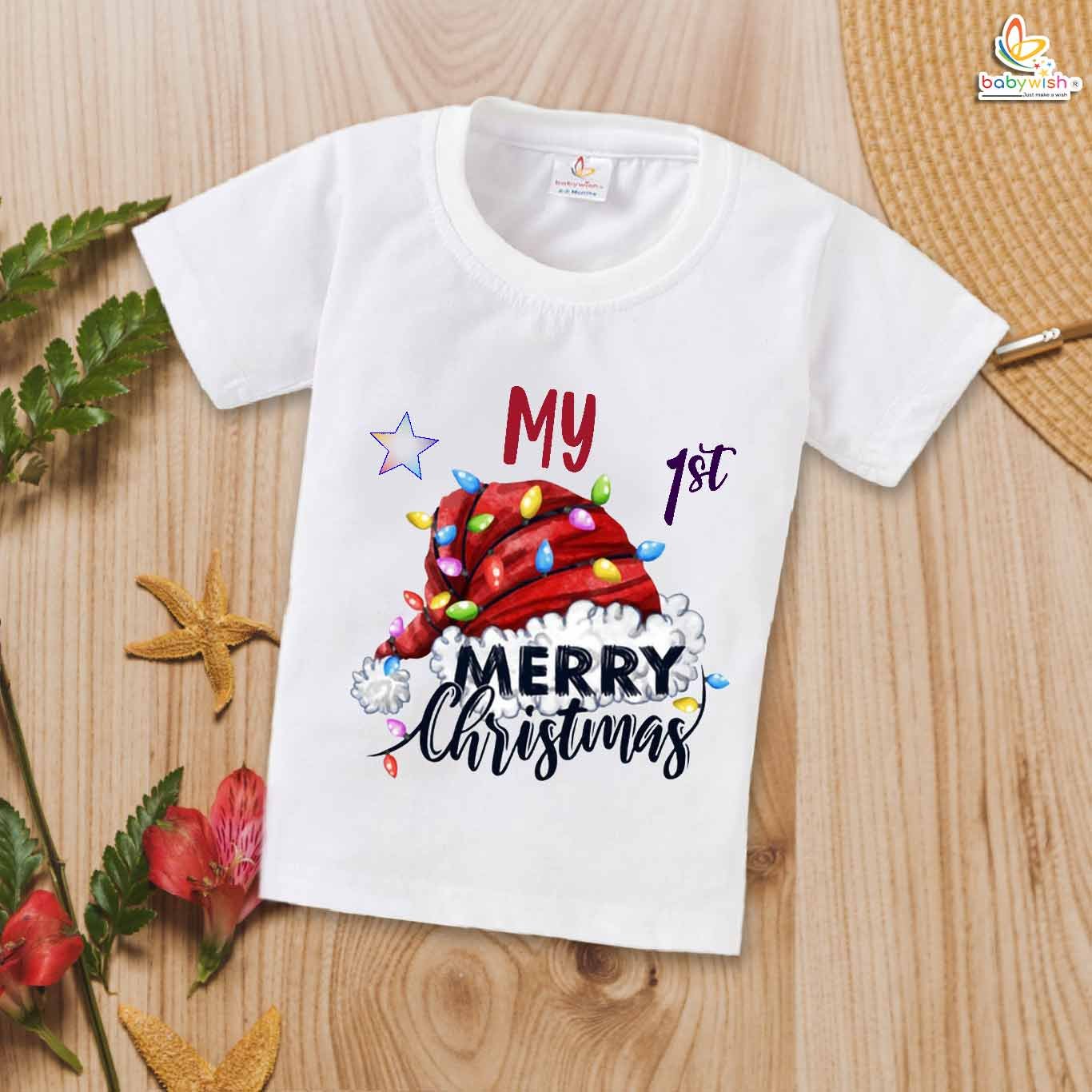Babywish Christmas T-shirt My First Christmas T-shirt My 1st Merry Christmas