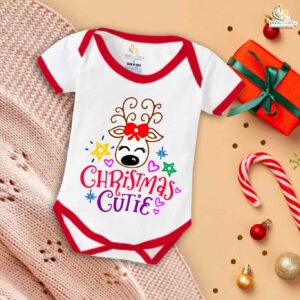 Babywish Christmas Romper Clothes for Babies, My First Merry Christmas Bodysuits, Christmas Day Cutie Newborn Outfit, Festive Holiday Onesies for Boys & Girls