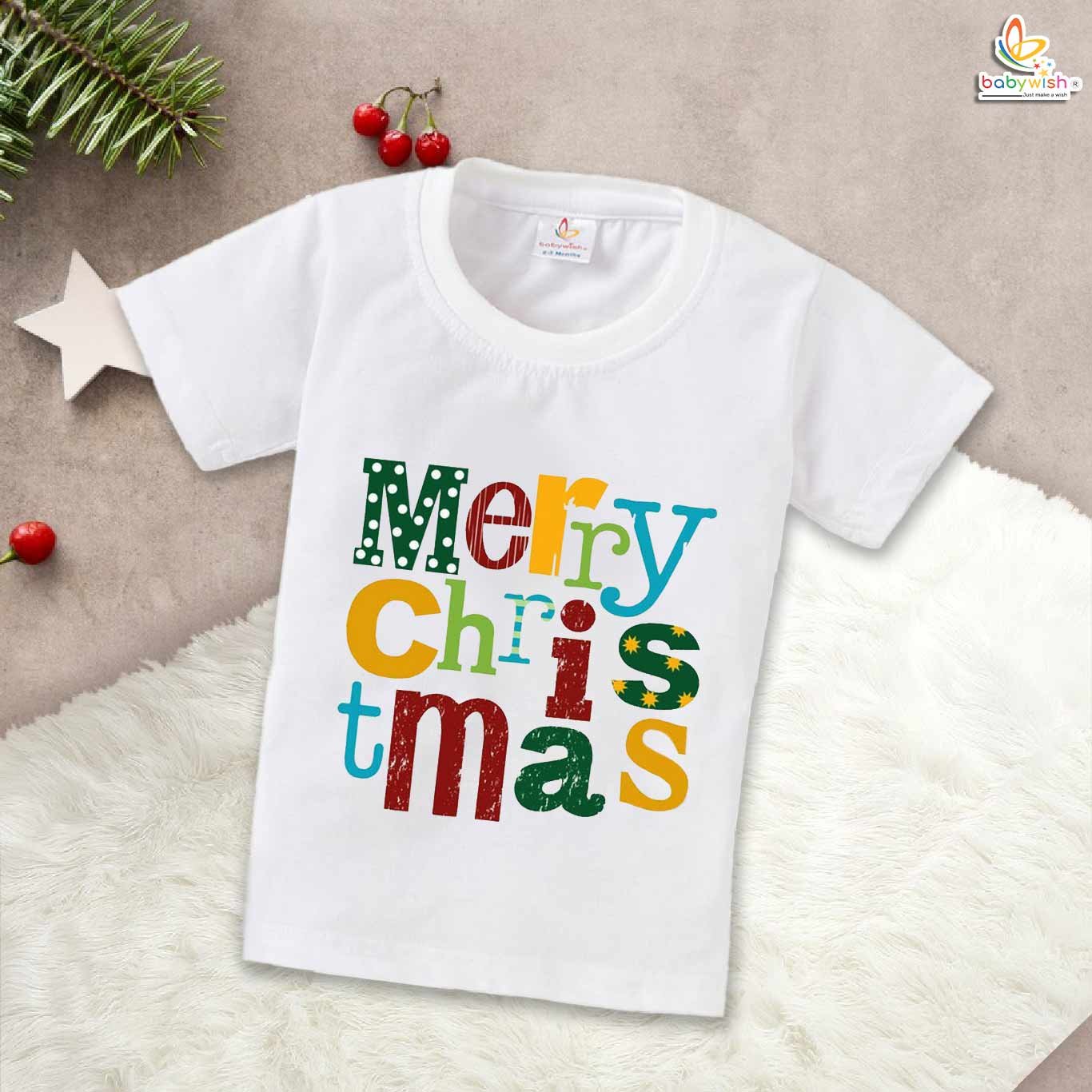 Babywish Christmas T-shirt My First Christmas T-shirt Merry Christmas Celebrations