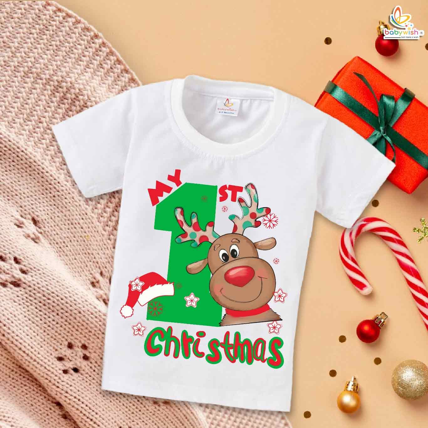 Babywish Christmas T-shirt My First Christmas T-shirt Merry Christmas Celebrations Theme