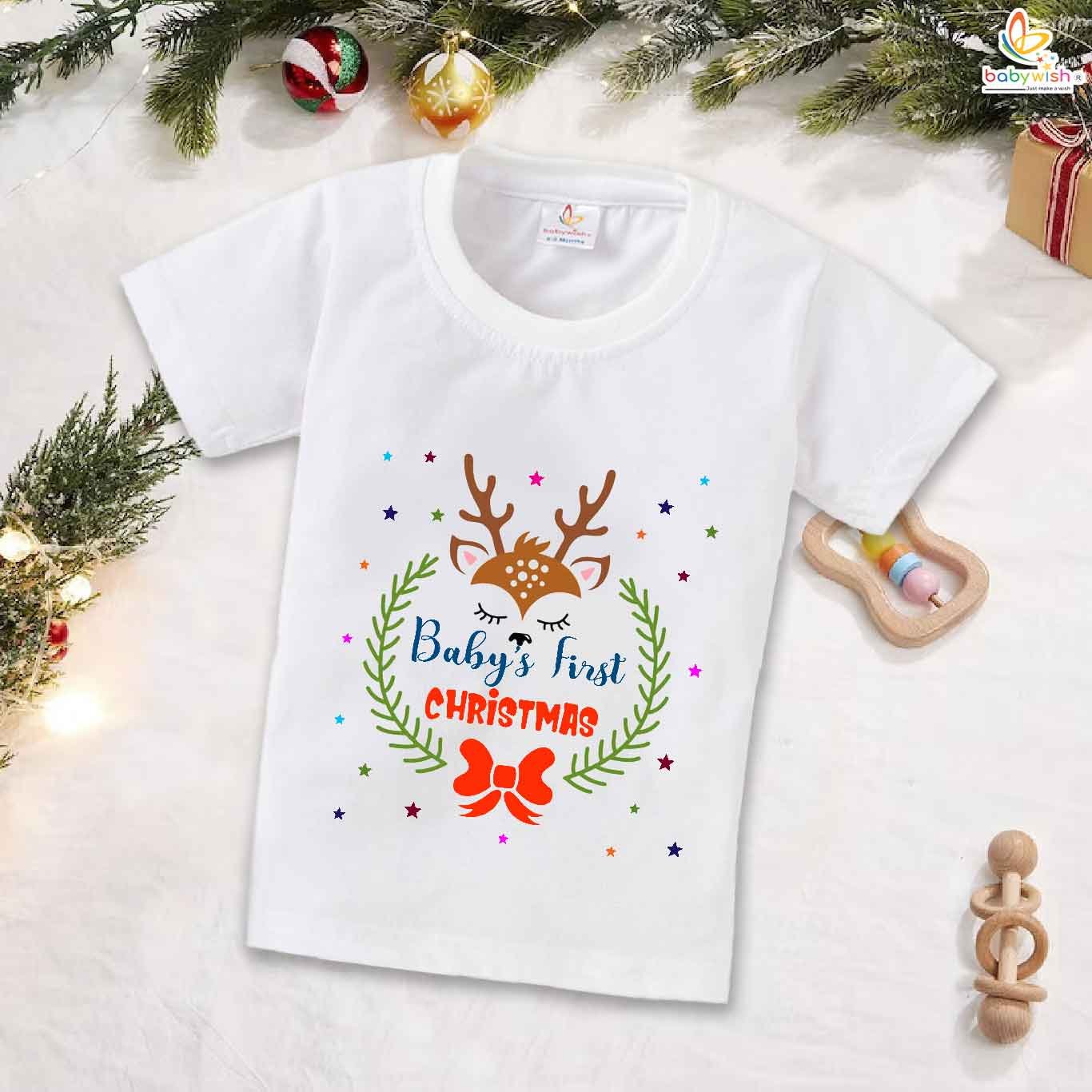 Babywish Christmas T-shirt My First Christmas T-shirt Baby's First Christmas