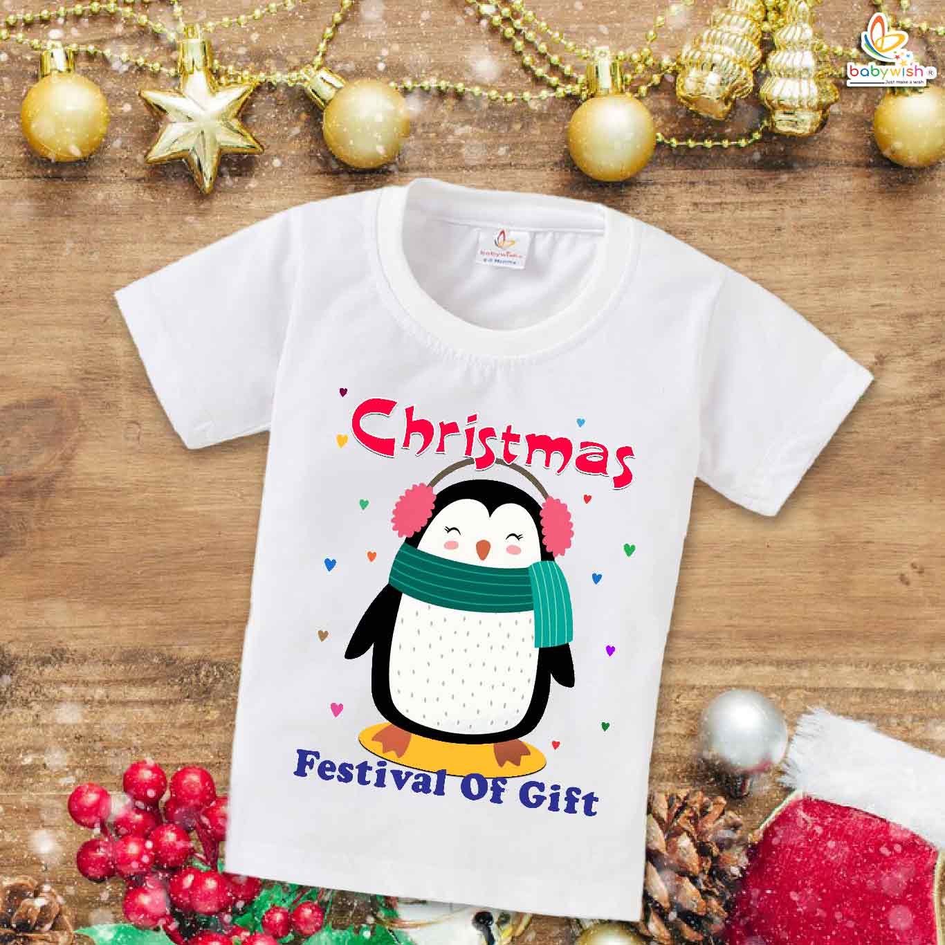 Babywish Christmas T-shirt My First Christmas T-shirt Christmas Day Celebration in Winter
