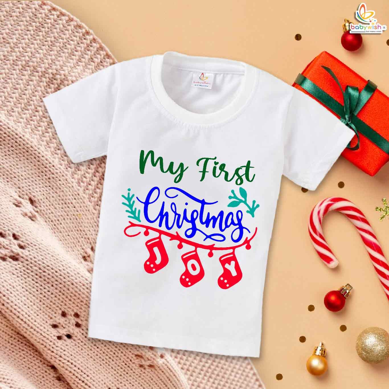 Babywish Christmas T-shirt My First Christmas T-shirt Christmas Joy