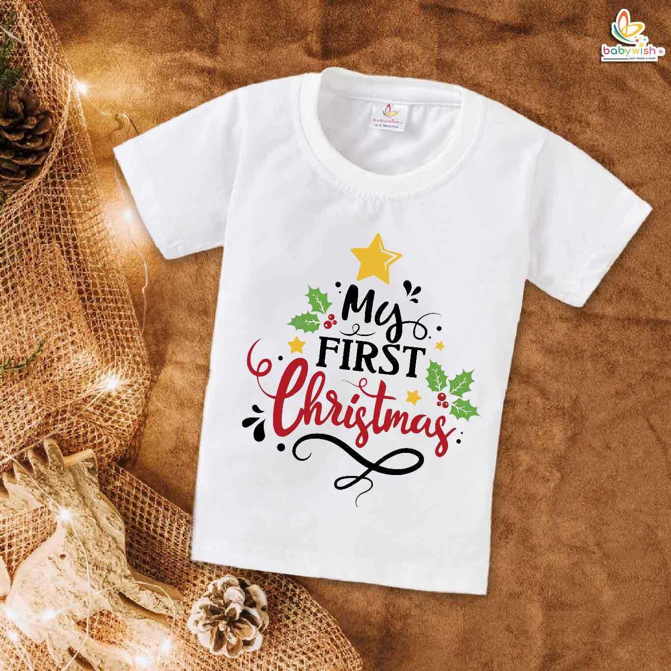 Babywish Christmas T-shirt My First Christmas T-shirt My First Christmas Festivals