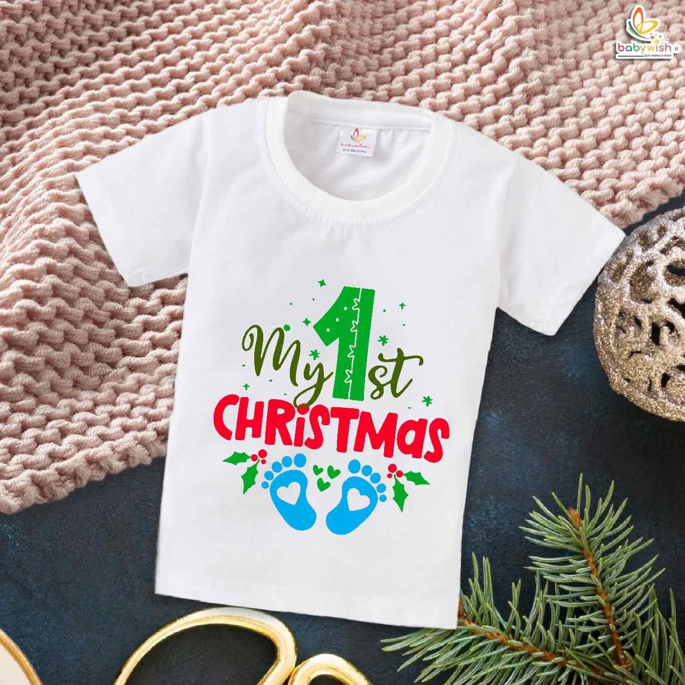Babywish Christmas T-shirt My First Christmas T-shirt First Christmas Celebrations