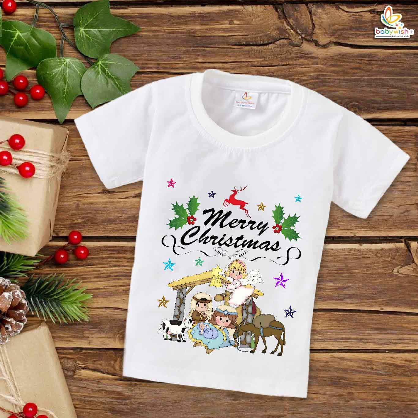 Babywish Christmas T-shirt My First Christmas T-shirt Merry Christmas Party With Animal
