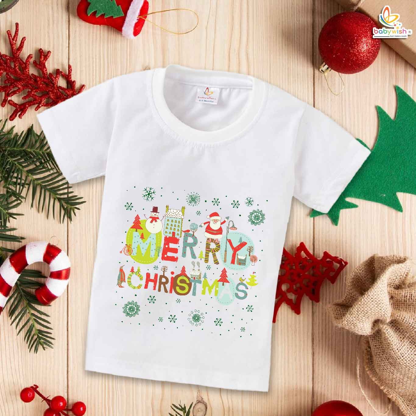 Babywish Christmas T-shirt My First Christmas T-shirt Merry Christmas With Santa
