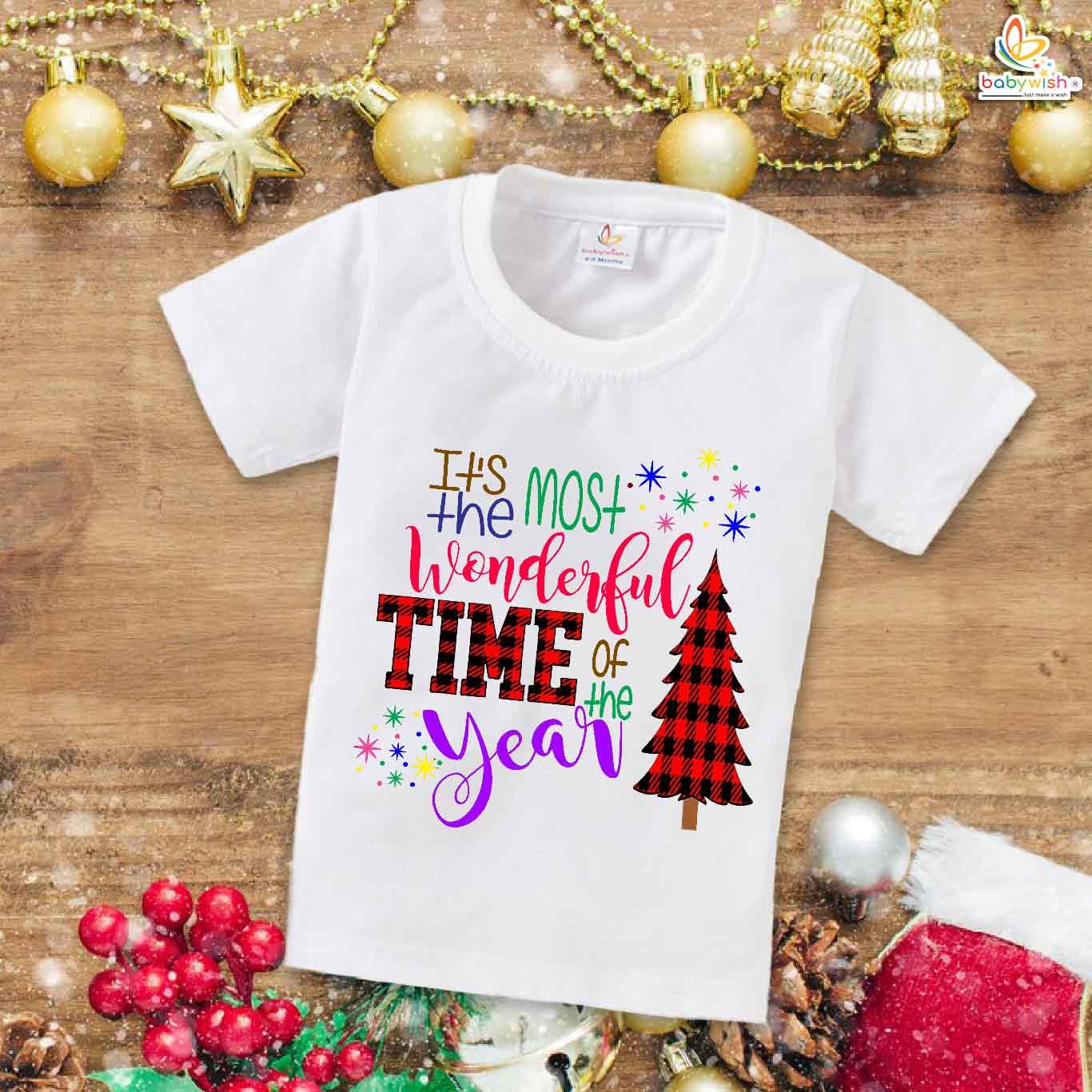 Babywish Christmas T-shirt My First Christmas T-shirt Most Wonderful Christmas of the Year