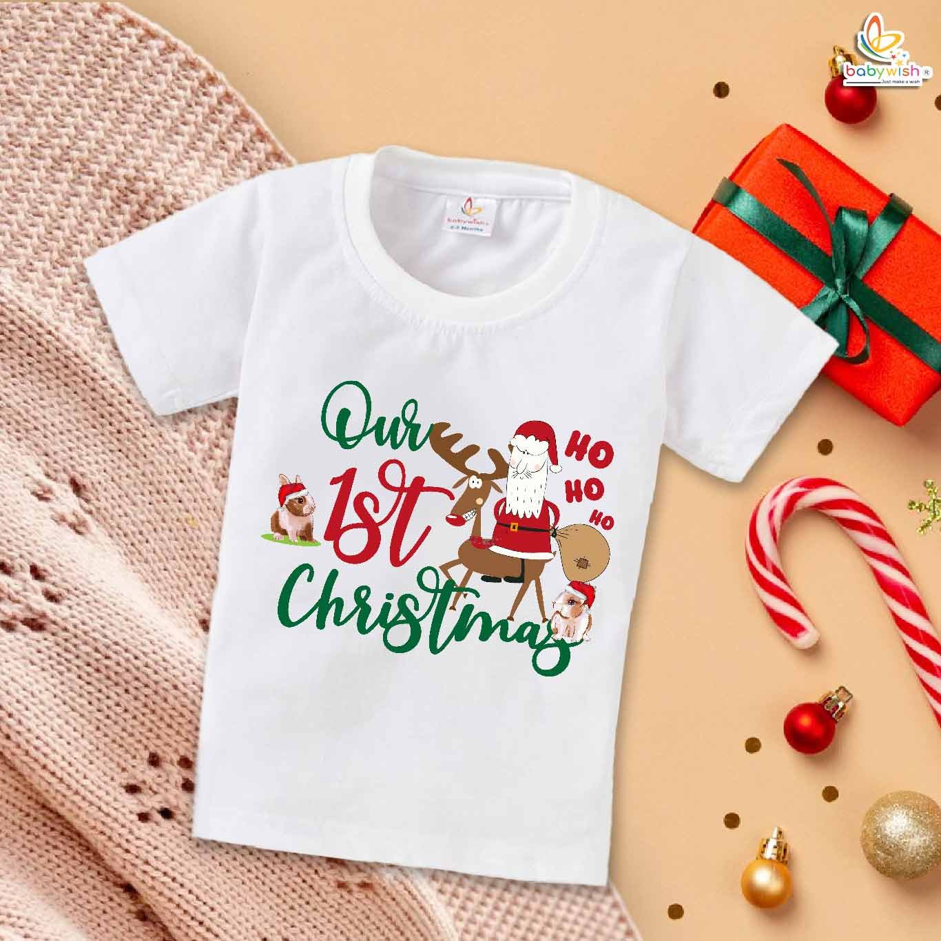 Babywish Christmas T-shirt My First Christmas T-shirt Our First Christmas of Festivals
