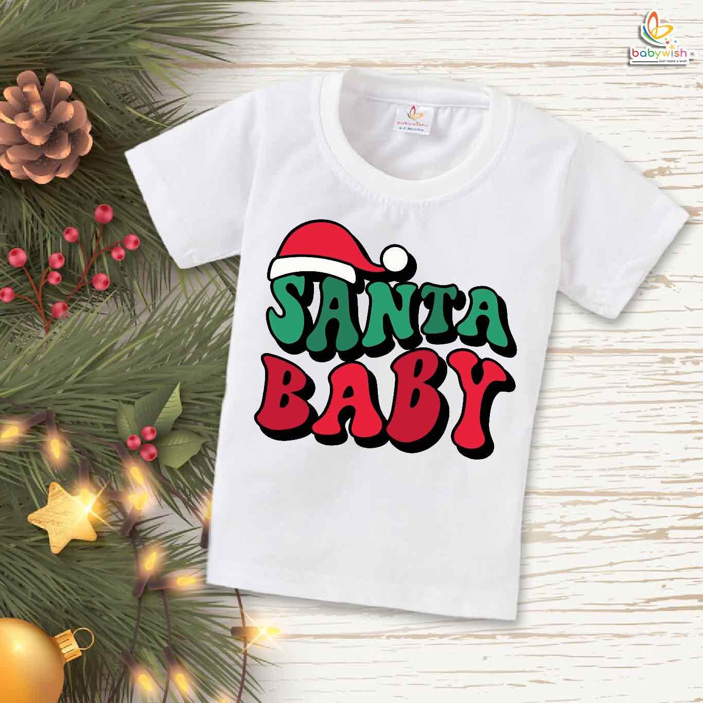 Babywish Christmas T-shirt My First Christmas T-shirt Santa baby on Christmas