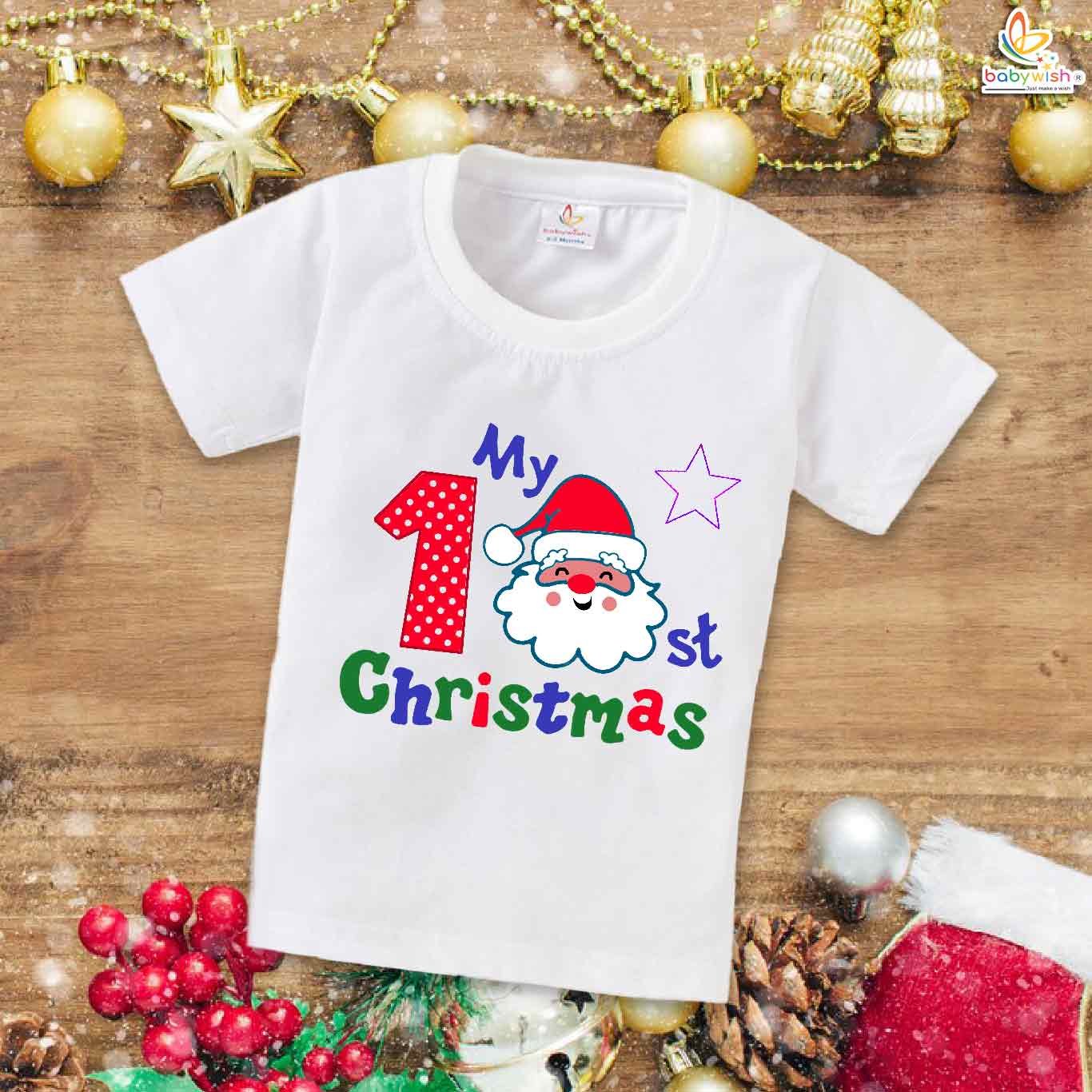 Babywish Christmas T-shirt My First Christmas T-shirt Santa Christmas Prints