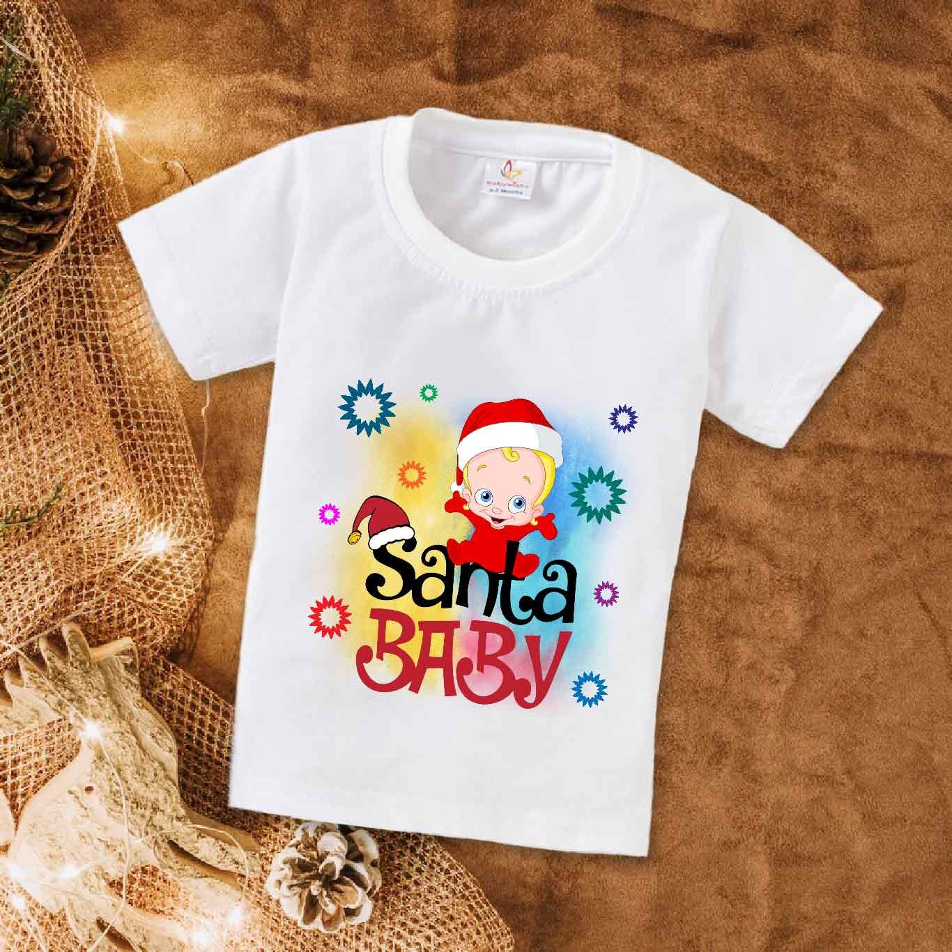 Babywish Christmas T-shirt My First Christmas T-shirt Santa Print Christmas