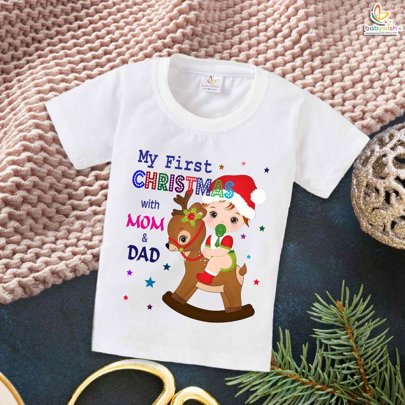 Babywish Christmas T-shirt My First Christmas T-shirt My First Christmas with My Parents